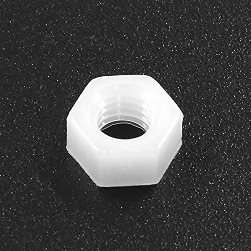 Piutouyar 20 Pair M6x25mm White Nylon Hex Bolts Plastic Hex Nuts Full Thread Hex Head Screws and Nuts Set - Thumbnail 5