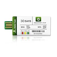 Vista 13 de Freshliance - Registrador de datos de temperatura desechable USB con 30000 puntos, informes PDF CSV automáticos de alta precisión, 7 días de uso