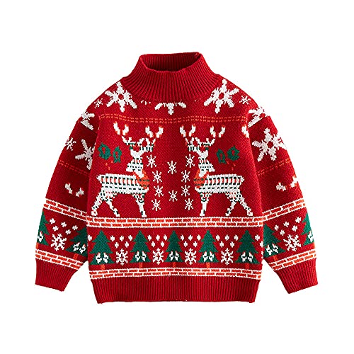 Phorecys Big and Little Girls Christmas Knitted Jumpers Kid Sweater Children Gifts Xmas Jumper