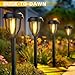 DERAYSION 12 Pack Solar Lights Outdoor, Solar Pathway Lights Auto On/Off Waterproof Garden Landscape Lighting for Path, Yard, Walkway, Driveway Decor