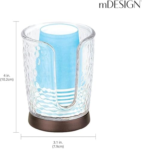 Miniatura 3 de mDesign - Dispensador compacto de tazas de papel desechables, pequeño, de plásticoacero, soporte de almacenamiento para enjuagar tazas en encimeras
