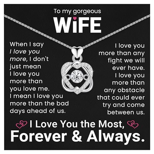 To My Wife Necklace From Husband| Anniversary or Birthday Love Gift for Her| Soulmate Mother's Day or Valentine's Day Pendant Jewelry for Hot Doe