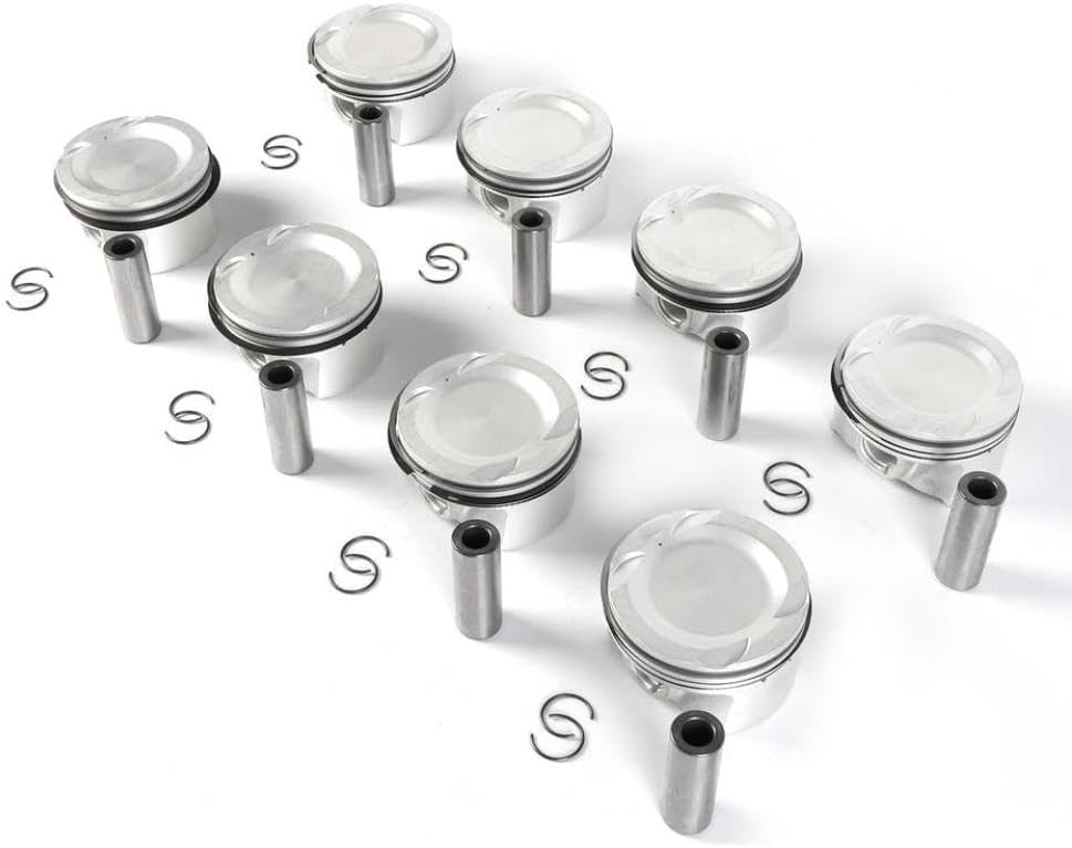 8Pcs Engine Pistons With Rings And Pins Kit STD Φ89mm 11257556955 Compatible With M5 M6 X5 X6 M E70 F10 S63B44 S63B44TU 4.4L V8 Turbo Engines