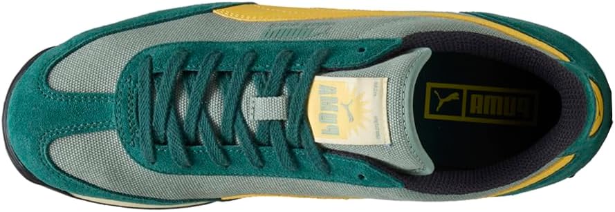 PUMA Mens Easy Rider Weathered Lace Up Sneakers Shoes Casual - Green, Grey, Yellow