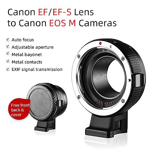 Adaptador de Lente EF-EOS M con Autoenfoque para Lentes EF/EF-S a Cámaras Canon EOS-M (Montura EF-M) miniatura 4