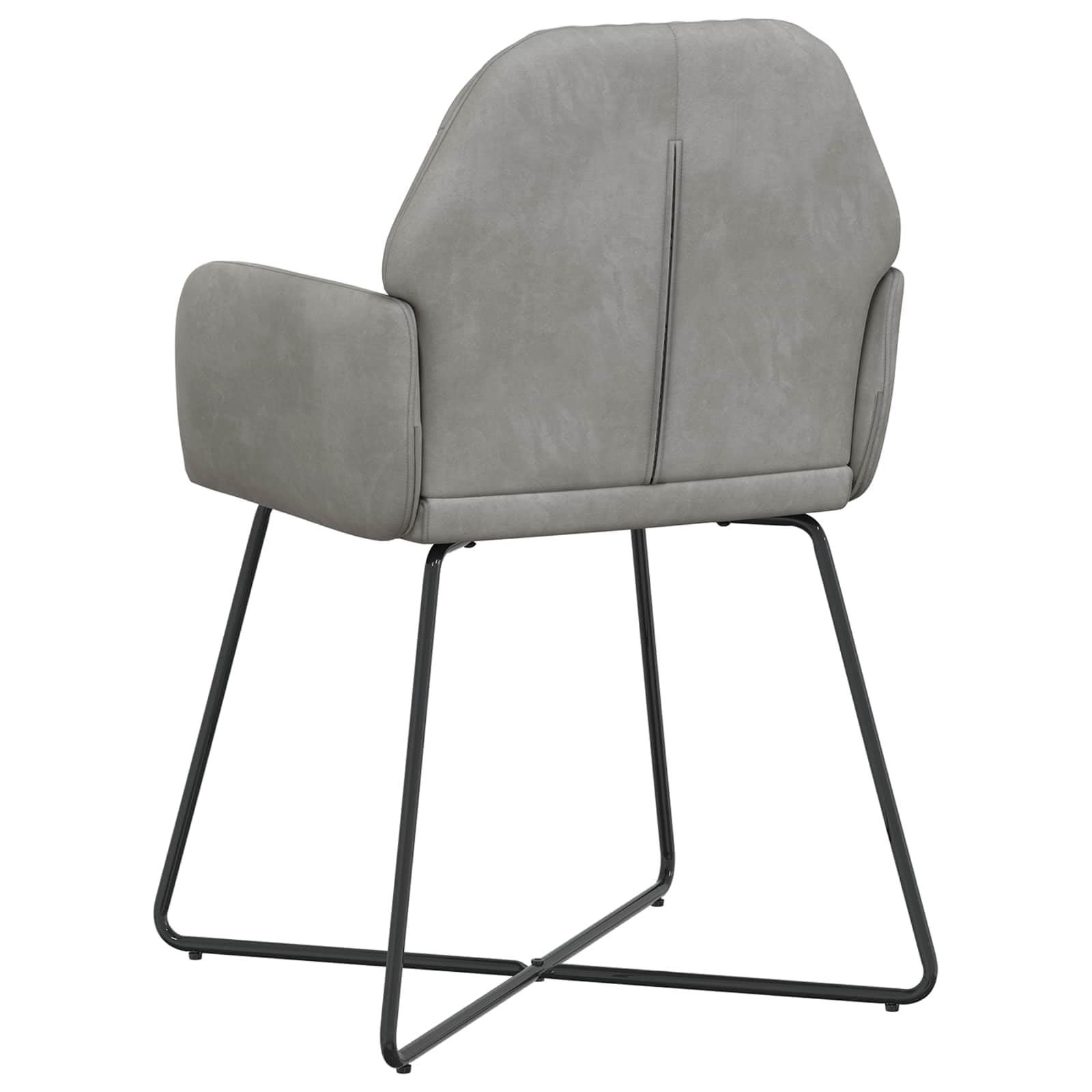 Set di 2 sedie da pranzo in velluto grigio chiaro con imbottitura, design ergonomico, struttura in metallo stabile, comoda seduta imbottita, ideali per cucina, sala da pranzo, ristorante e