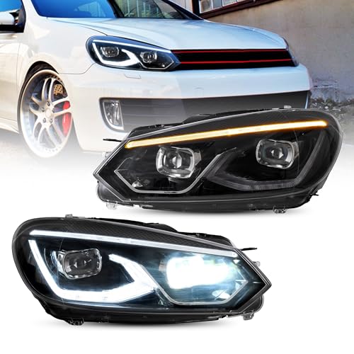 VLAND Headlight Assembly for Golf 6 MK6 2010-2014 Halogen