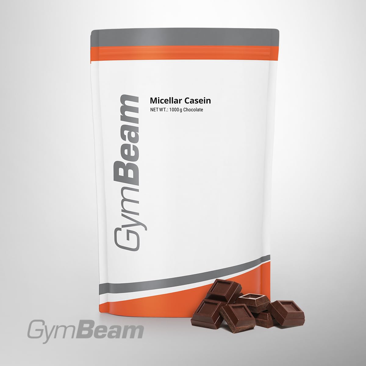 GymBeam Mizellares Kasein Proteinpulver – langsame Absorption, fettarm, unterstützt Regeneration und Knochengesundheit, ideal für Gewichtsabnahme und Muskelaufbau, (1000 g, Schokolade)