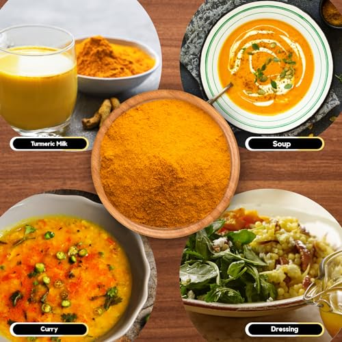 ORGANIC ZING Turmeric Powder | Pure and Natural Turmeric Powder | Rich in Antioxidants and Vitamin B6 | Immunity Booster Packed and Produced in India - 227gm Pack of 1