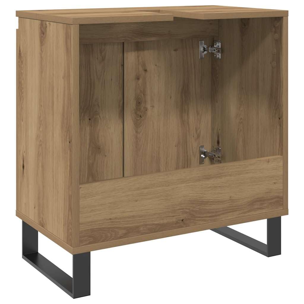 vidaXL Armario de baño Madera de ingeniería Roble Artisan 58x33x60 cm