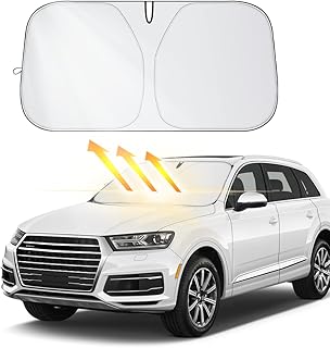 Car Shade Front Windshield-Portable Folding Strong UV&Heat Resistant Sun Blocker- Keeps Car Cool,Universal Windshield Cover Sun Shade Fit Car, Truck, SUV (XL(62.99 * 33.46inch))