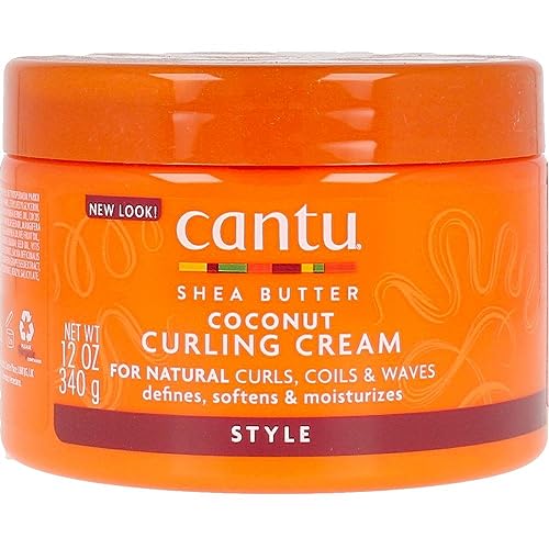 Cantu — Crema rizada de manteca de karité con coco — Crema hidratante para rizos definidos y cabello texturizado — 1 paquete (1 x 340 g)