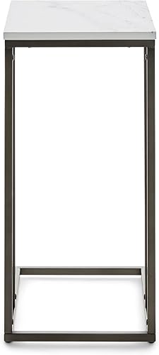 Miniatura 32 de Serta Harton - Mesa C plegable, bandeja expandible para TV, soporte para laptop, moderna de mediados de siglo, mesa auxiliar lateral para sala de