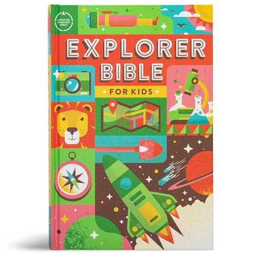 CSB Explorer Bible for Kids, Hardcover, Red...