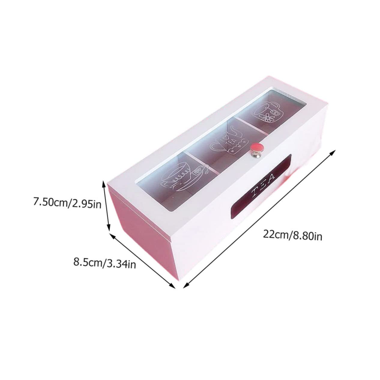 Holz Teebox mit Fächern Weiße Multifunktionale Aufbewahrungsbox für Teebeutel Snacks und Kleinteile als Hotelbedarf für Zuhause Langlebig und Benutzerfreundlich