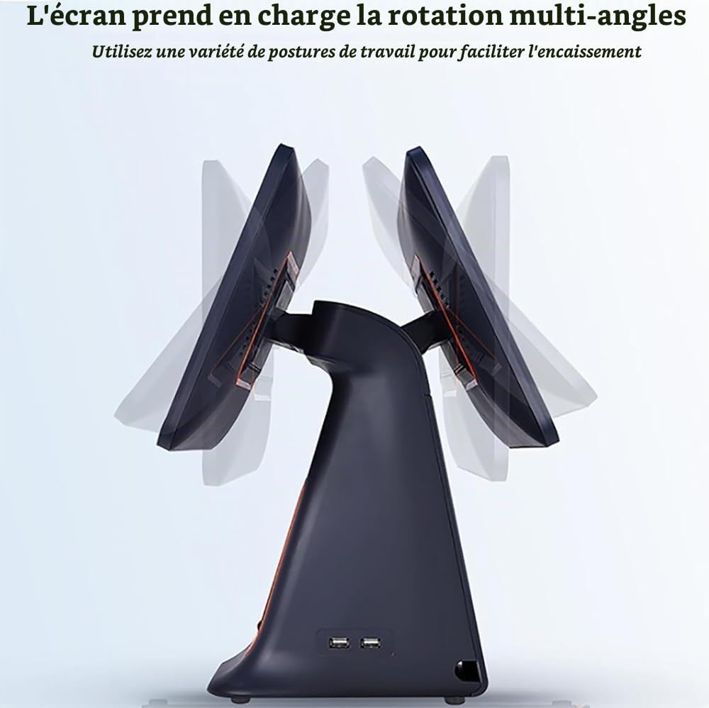 Caisse Enregistreuse De Restaurant, Caisse Enregistreuse Électronique Avec Écran Tactile De 15,6 Pouces, Écran LED 1 Ligne À 8 Chiffres, Charge La Rotation Multi-angle, Port USB, Pour Supermarché OF
