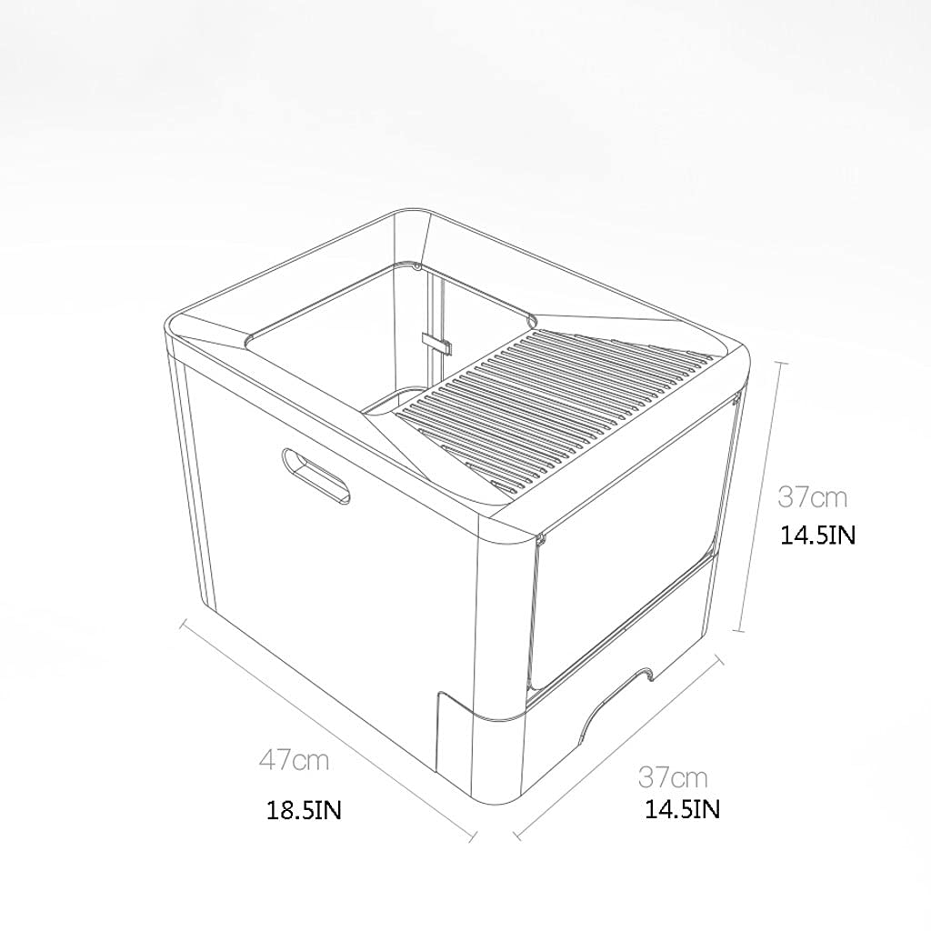 Lettiera per Gatti Atmosfera alla moda Cat Lettiera Scatola di lettiera completamente recintata Top-in gatto Top-in GRANDE DEODORIZZAZIONE DRAWER TIPO TIPO SQUADRA BACK BOX BOX Cat Forniture for gatti