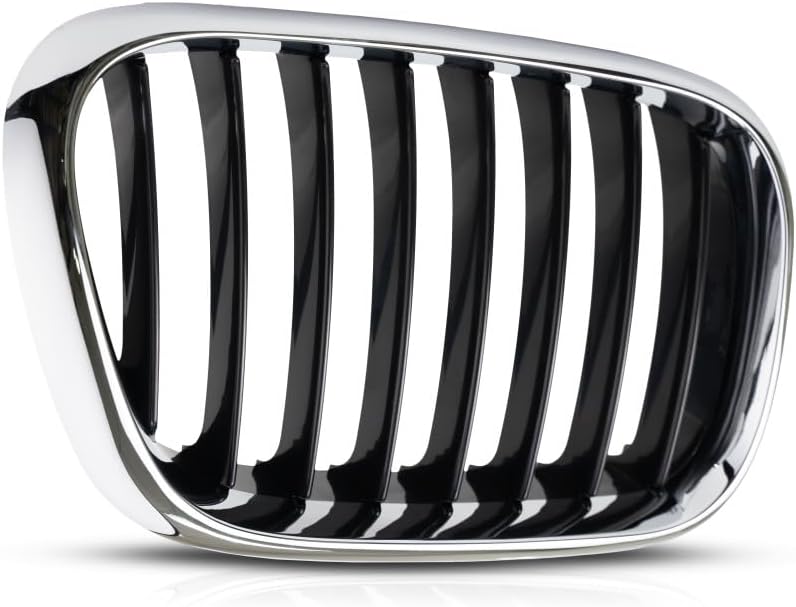 For BMW X5 2000 2001 2002 2003 Grille Passenger Side | Chrome | Plastic | Replacement For BM1200153 | 51138402646