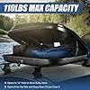 Auto Dynasty Heavy Duty Hard Shell Roof Top Mount Car Storage Travel Luggage Box Cargo Carrier with Security Keys, 53 (L) x 34 (W) x 15 (H) Inches, Capacity 110 Pounds 11 Cubic Feet Tool-Free Install