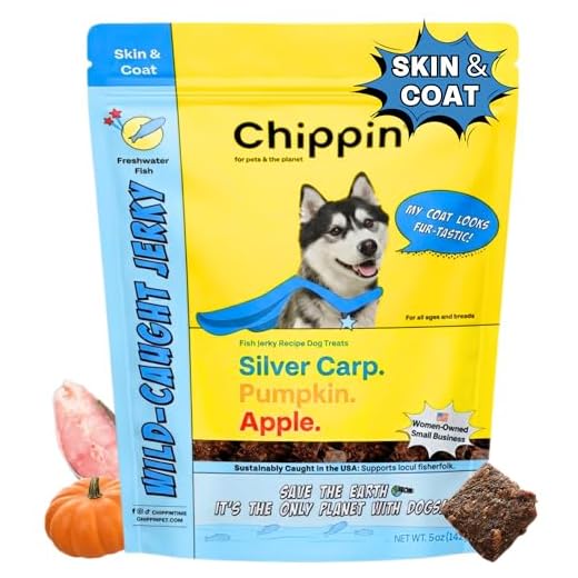 Chippin Dog Treats, Healthy Soft Chewy Treats with Fish Protein & Pumpkin, Grain Free Dog Treats for Training or Rewards for Small, Large Dogs, Natural Ingredients for Sensitive Stomach, Made in USA