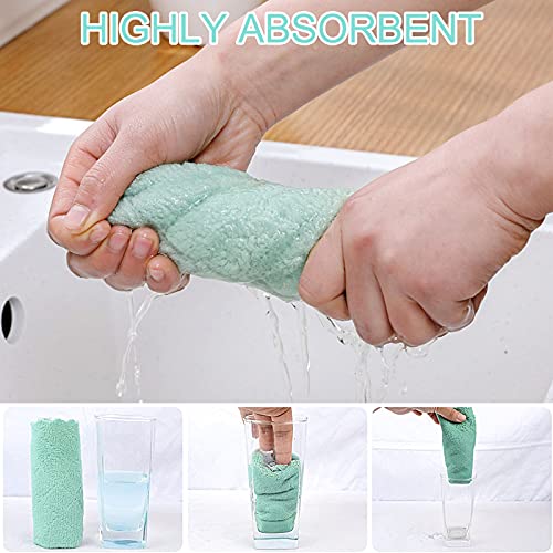Buedm 12 Pack Kitchen Cloth Dish Towels, 12X12 Inch Soft Premium Dishcloths, Absorbent Microfiber Cleaning Cloth For Cleaning Dishes, Kitchen, Bathroom, Car thumb #3