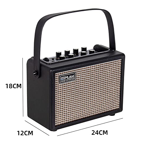 Coolmusic Gitarrenverstärker 15G – Tragbarer Bluetooth-Verstärker mit 2 Verwendungsmöglichkeiten für elektrische und akustische Gitarren