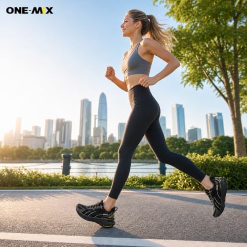 Image of ONEMIX Running Shoes Breathable Mesh Cushioned Stability Athletic Sneakers | Road Running Shoes