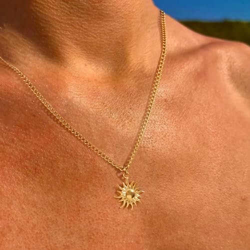 Sun Necklace for Men Mens Necklaces Anniversary Birsthday Gifts for Men Him Boyfriends Summer Surfer Pendant Necklaces4