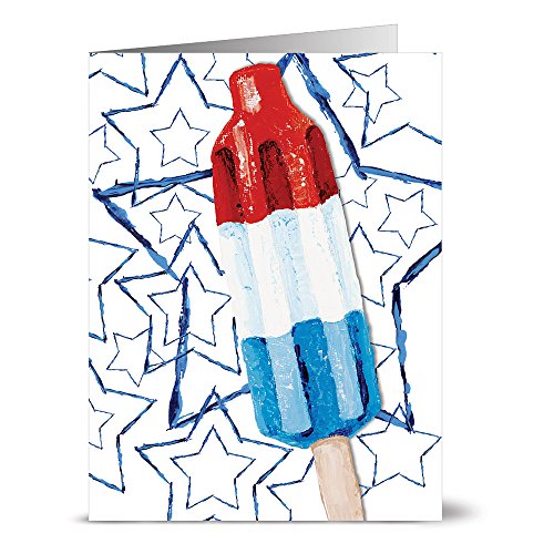 Note Card Cafe Patriotic Greeting Cards Set With Red Envelopes | 72 Pack | Blank Inside, Glossy Cover | Assorted Patriotic Treats | For July Fourth, Christmas, Holidays, Birthdays, Ceremonies #TOP5