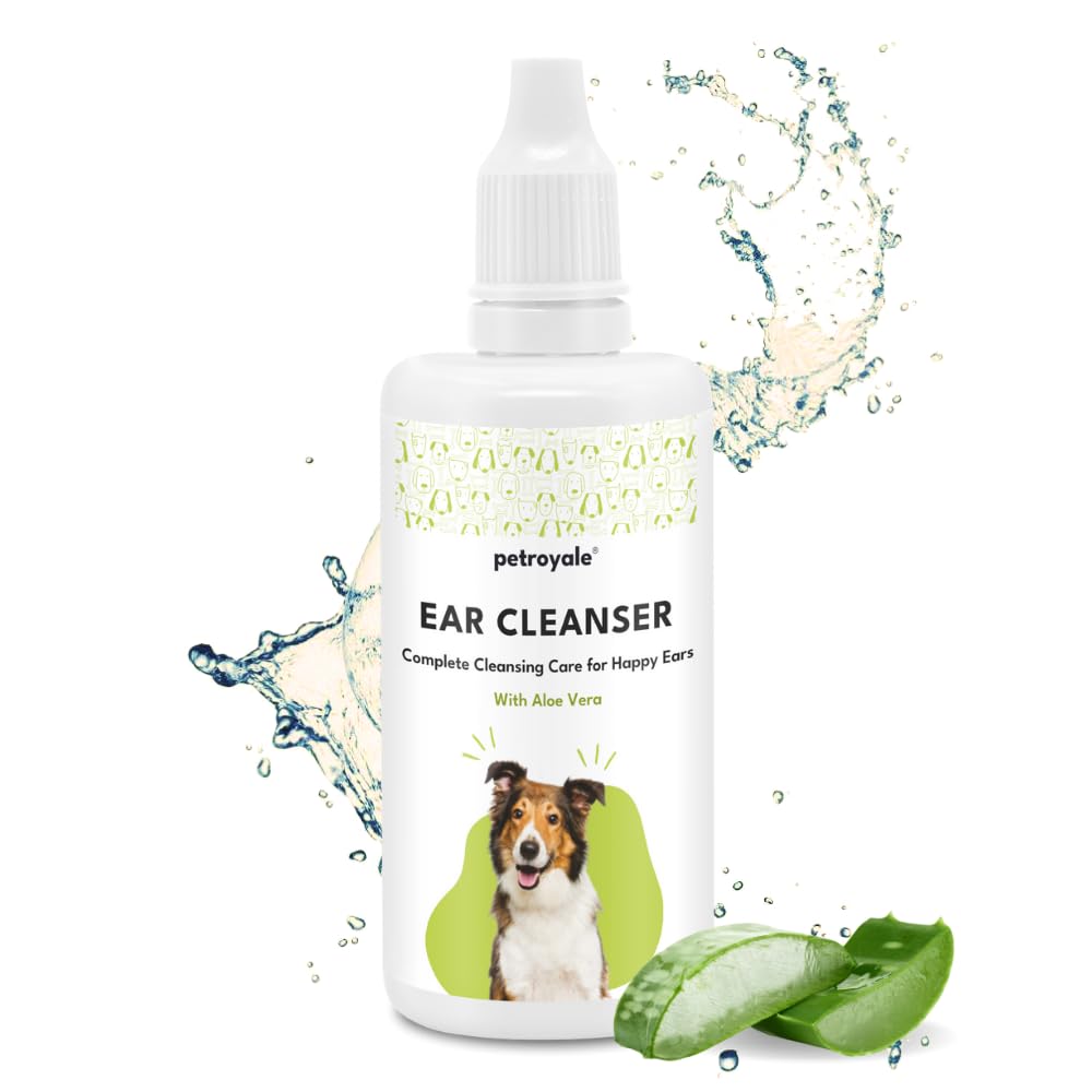 Petroyale Ear Cleanser for Dogs | Effective & Gentle Formula | Remove Dirt, Excess Wax, Mites | Improves Hearing | Relives Itching | Dog Ear Cleaner Solution with Tris EDTA Buffer - 100ml (B0D739LPJK) Amazon Price History, Amazon Price Tracker