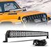 Auxbeam 32" 180W Curved LED Light Bar 5D Lens 18000LM Spot Flood Combo Beam Driving Light with Wiring Harness