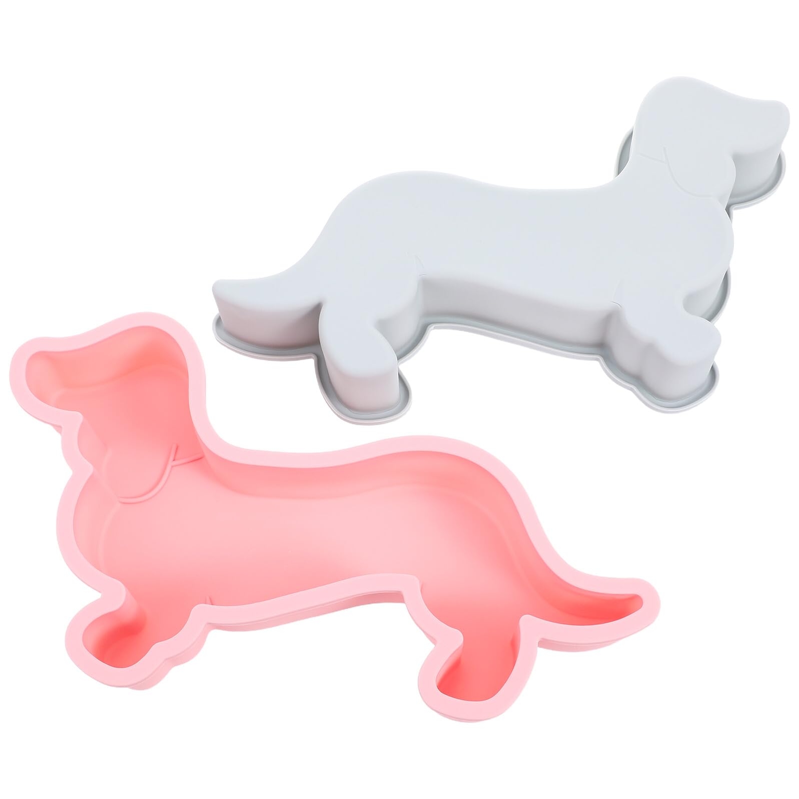 Moldes de Silicona Pack de 2 Unidades Forma de Perro para Chocolate para Hornear Pasteles y Dulces Antiadherentes y Resistentes en Cocina