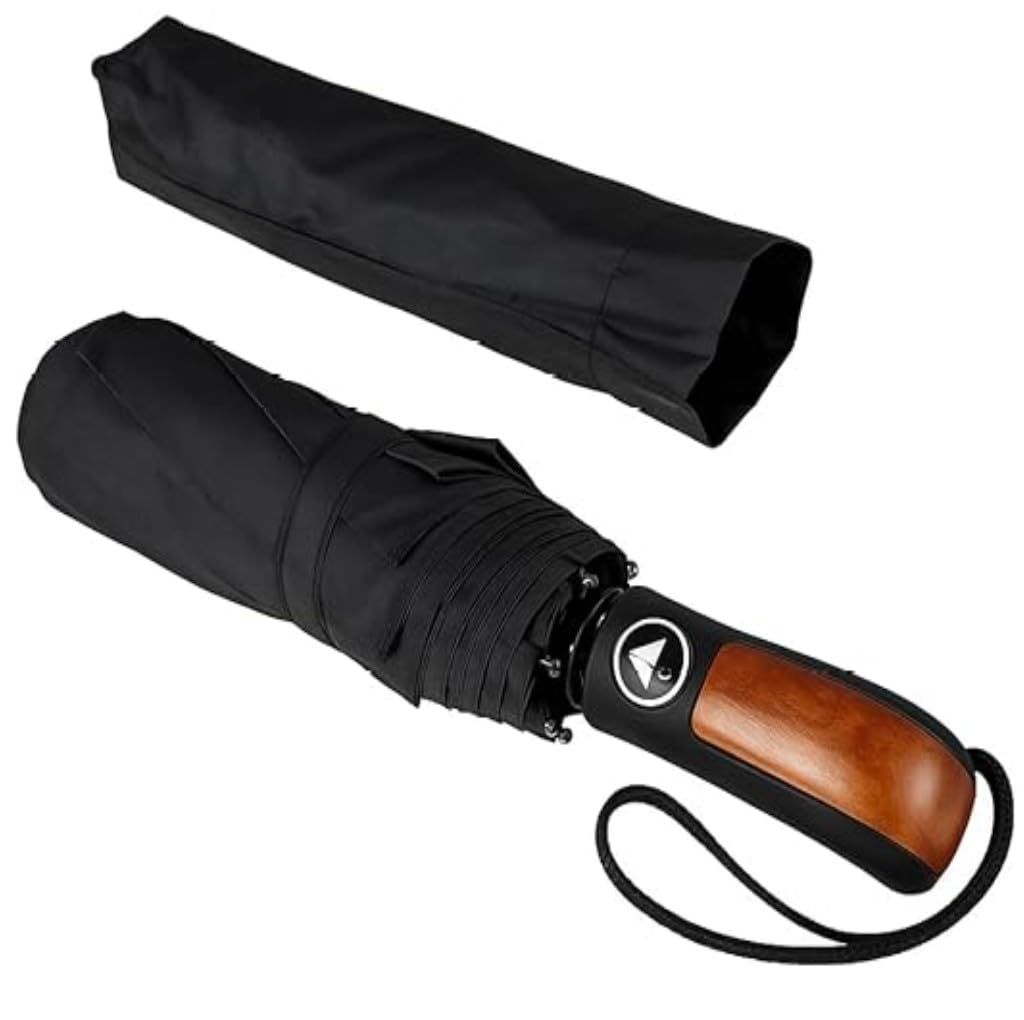 Guarda Chuva Reforçado Automático Resistente Ao Vento - Cabe Na Bolsa Mochila Modelo Compacto