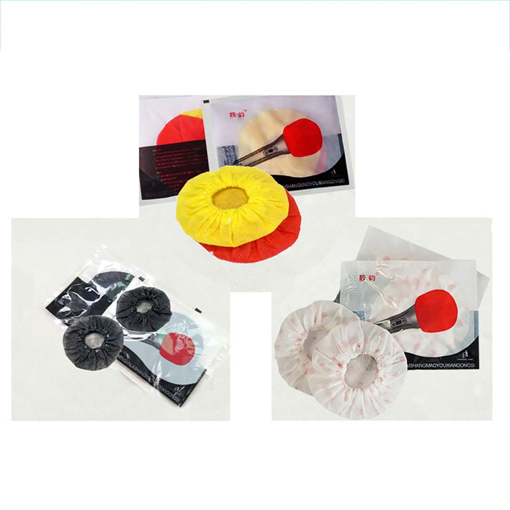 GSHLLO 100 fundas desechables no tejidas para micrófono de mano, protector de parabrisas, color rojo y amarillo