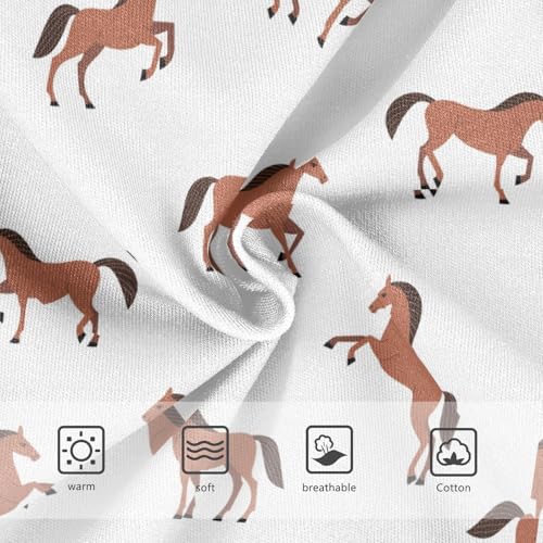 Wusikd Brown Horse Girls Underwear Cotton White Girls Briefs Soft Toddler Underwear 2T3