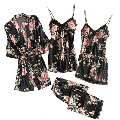 Pyjama femme en satin fini les sous-vêtements la nuit ensemble 2XL