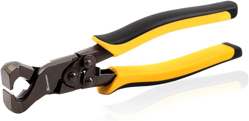 SPEEDWOX Compound Tile Nippers 9 Inches Tile Cutting Pliers Cutter Tungsten Carbide Tips Reduce efforts for Removing Small Pieces or Irregular Edges from Tile Professional Tools