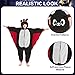 Udekit Cartoon Anime Halloween Bat Pajamas Onesie, Cute Sleepsuits Romper Cosplay Costume for Adults Medium Multicolor