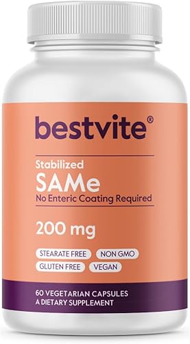 Mismo estabilizado de 200 mg (60 cápsulas vegetarianas), forma de cápsula fácil de tragar, no necesita capa entérica, sin dióxido de titanio, sin Mismo estabilizado de 200 mg (60 cápsulas vegetarianas), forma de cápsula fácil de tragar, no necesita capa entérica, sin dióxido de titanio, sin