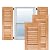 Ekena Millwork RWL18X055UNP Exterior Real Wood Pine Open Louvered Shutters (Per Pair), Unfinished, 18"W x 55"H