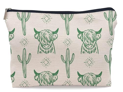 Image of Green Cow Makeup Bag - Cowgirl Stuff, Western Gifts