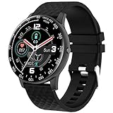 H30 Smart Watch Herren DIY Zifferblatt Full Touch Fitness Tracker Herzfrequenz Blutdruck Smart Clock Damen Smartwatch,B