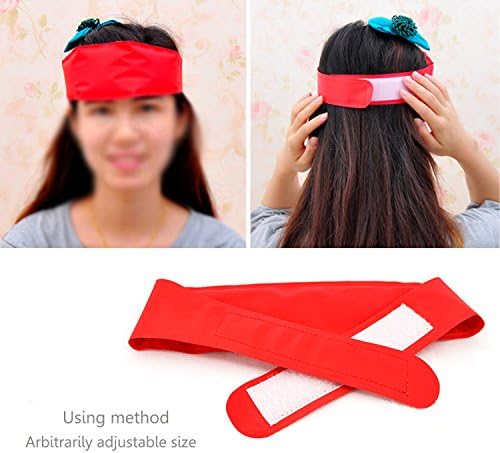 Reusable Gel Ice Pack Band, Baby Hot & Cold Therapy with Wrap Strap for Injuries-Head, Neck, Shoulder, Ankle, Back, Knee, Wrist (Red)