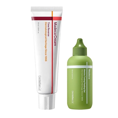 CENTELLIAN 24 Madeca Cream Time Reverse & Matcha Toning Gel Gel (1.69 + 5.07 fl oz)  Set hidratante para el cuidado de la piel para reafirmar,