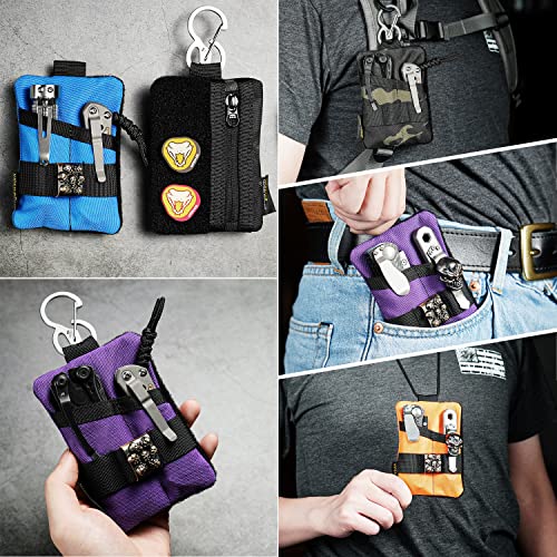 Viperade Ve15 Small Edc Pouch, Pocket Organizer, Edc Pocket Pouch With Diy Patches Area, Edc Pocket Organizer Wallet For Cards, Small Tool Pouch For Edc Gears (Black Camo) #TOP6