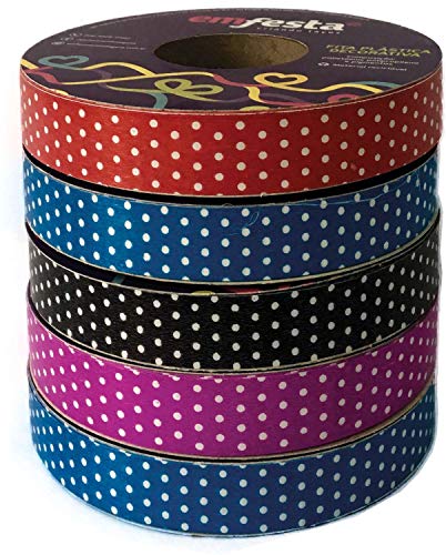 Emfesta FF04POACO, Fita Poli Decorada, 15 x 50 m, Multicolor, Pacote de 5