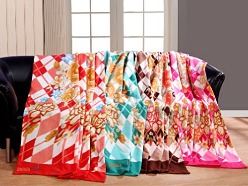 Image of BSB HOME Printed Polar Fleece Single Bed All Season Blanket /Comforter /Dohar 250TC - Pack of 5 (58x88 Inch, Pink, Green, Rust and Red)