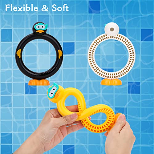 Image of Diving Pool Toys Underwater Swimming Ring Duck Diving Ring, 3 Pack