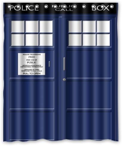 Winterby Custom Police Box Public Call Waterproof Fabric Bathroom Shower Curtain 60" x 72"