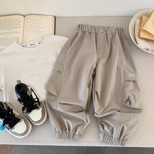 Boys Casual Pants for Everyday Wear Lightweight Outdoor Pants with Pockets Comfortable Fit for Active Play and2